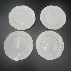 Vintage Johnson Bros England Ironstone Scalloped Edge 6 1/2" Plates Set of 4